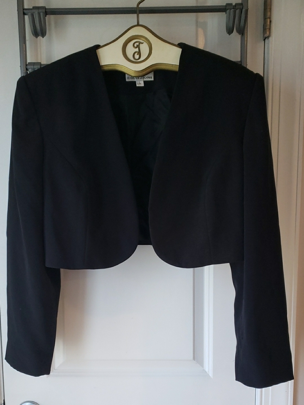 N Collezione Black Cropped Women’s Blazer Jacket